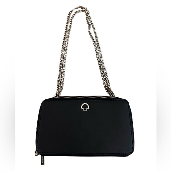 Kate Spade Connie Double Zip Chain Crossbody  • Black - Picture 2 of 6